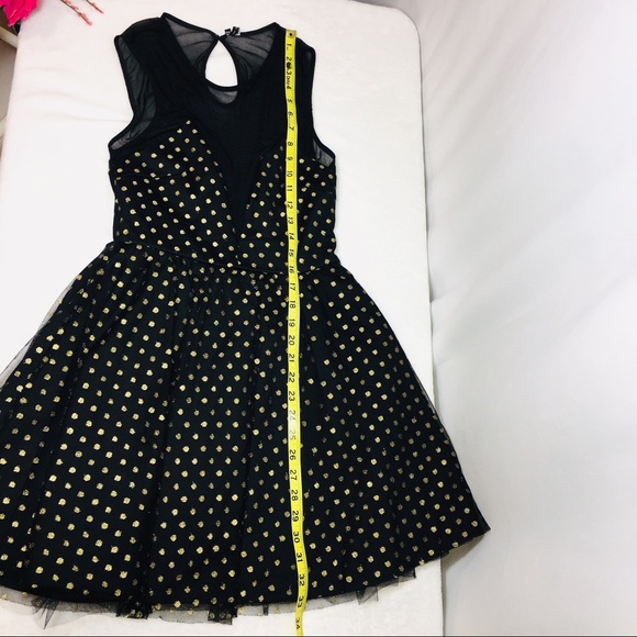 Nasty Gal black dress with gold dots - Picture 4 of 8